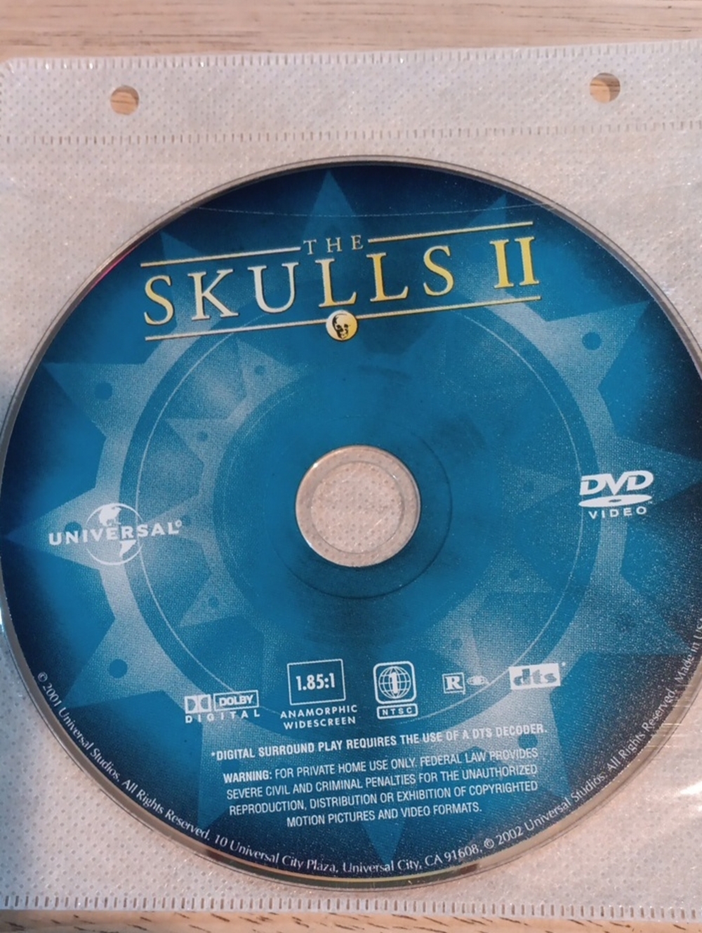 The Skulls II DVD *NO CASE*